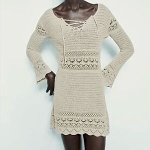 ZARA Crochet Mini Dress